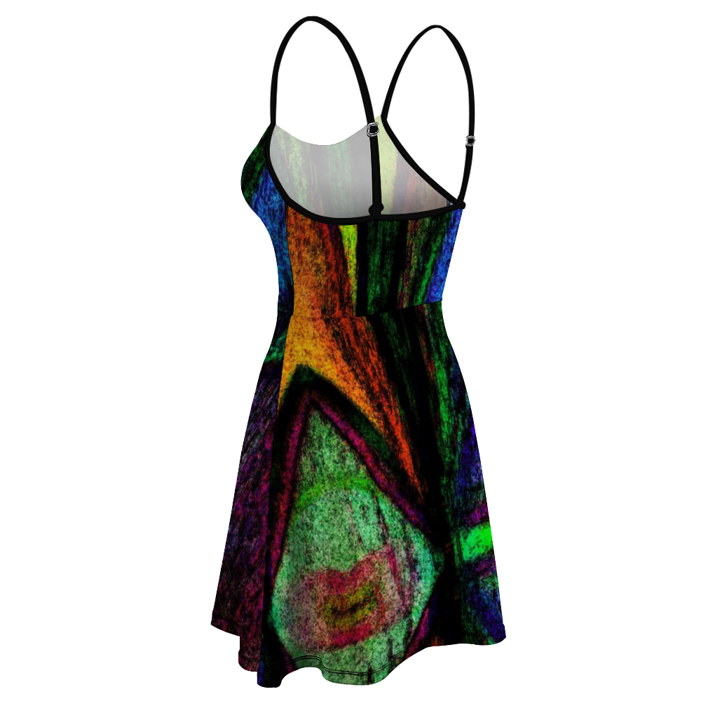 Purple Goldfish Sling Short Dress