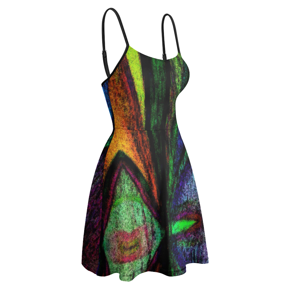Purple Goldfish Sling Short Dress