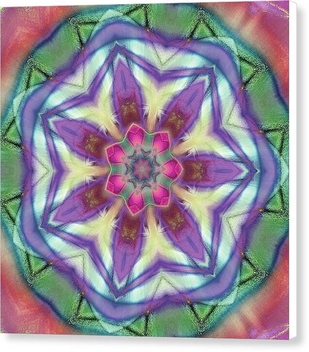 Center Rose Mandala - Canvas Print