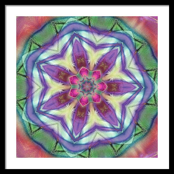 Center Rose Mandala - Framed Print