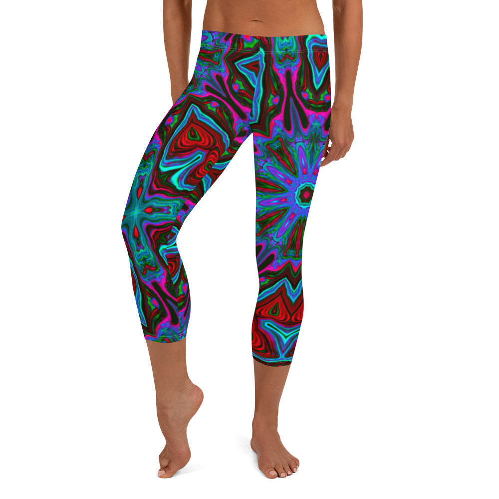 Winter Greens Capri Leggings