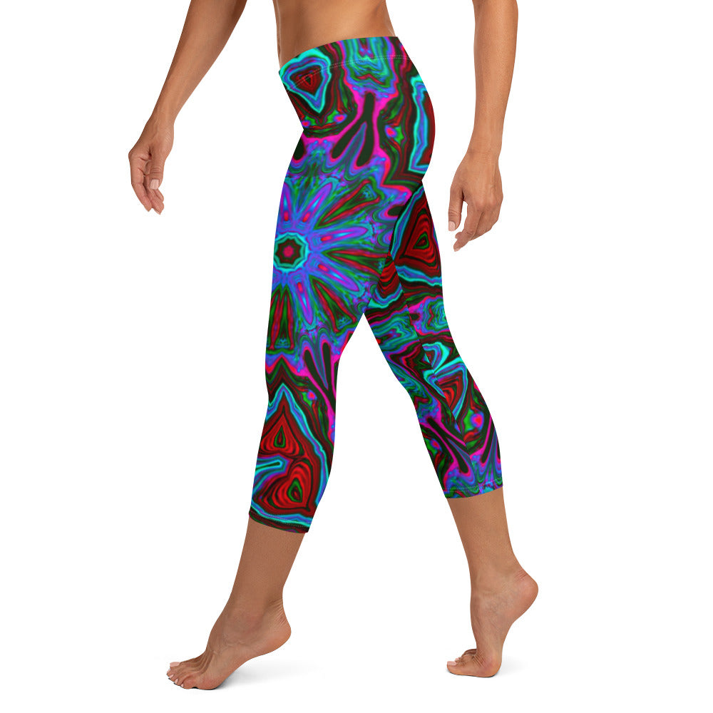 Winter Greens Capri Leggings