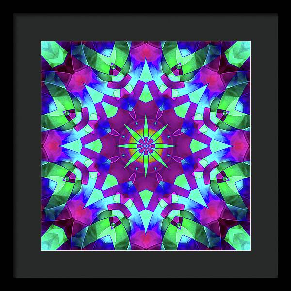 Emerald Starflake - Framed Print