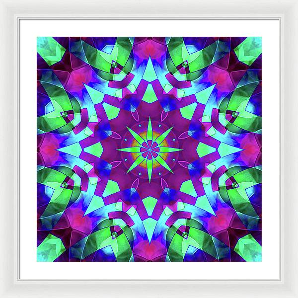 Emerald Starflake - Framed Print