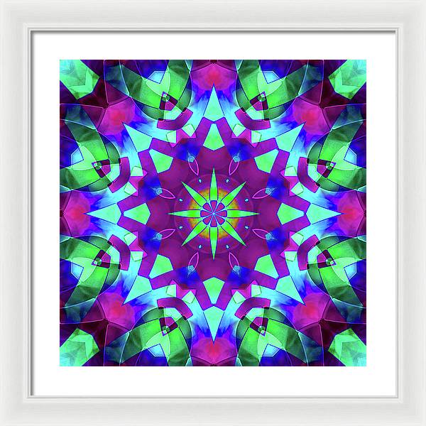 Emerald Starflake - Framed Print