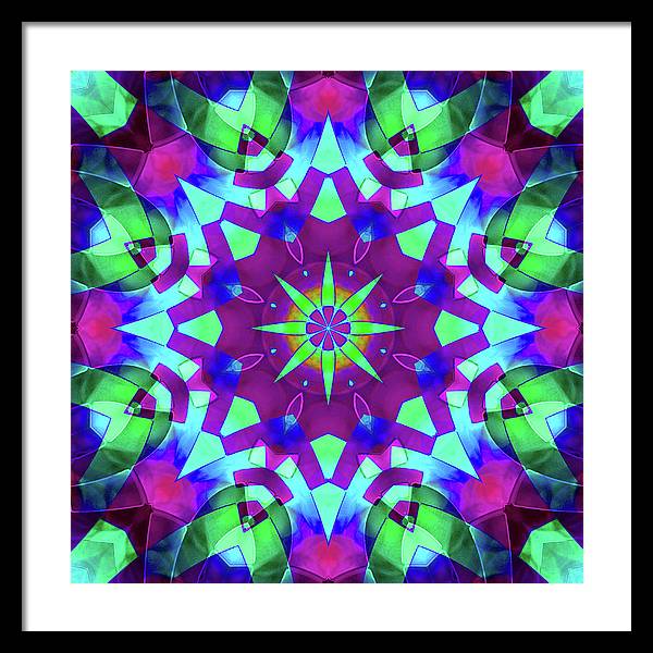 Emerald Starflake - Framed Print
