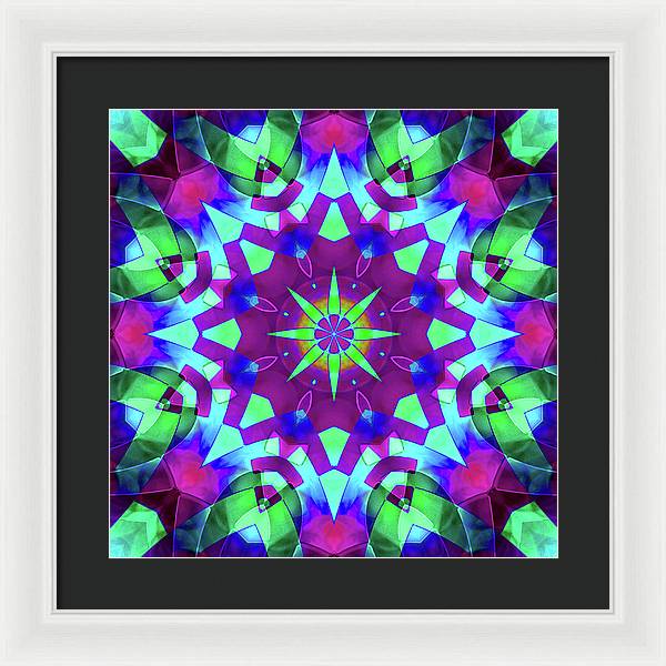 Emerald Starflake - Framed Print