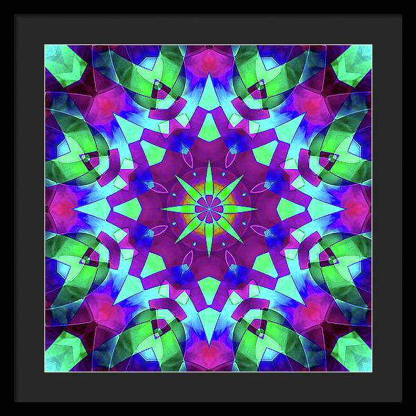 Emerald Starflake - Framed Print