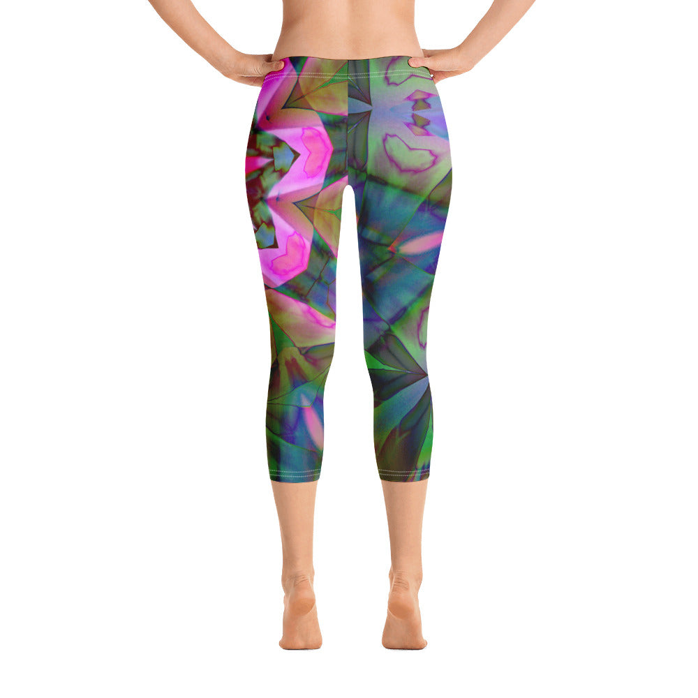 Geranium Capri Yoga Leggings