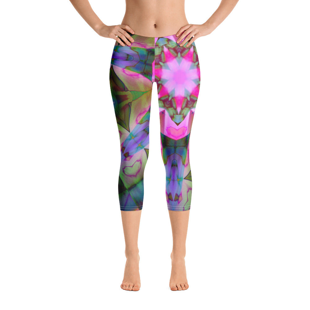 Geranium Capri Yoga Leggings
