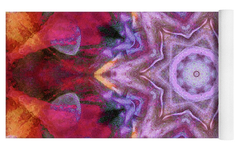 Peach Poppy Mandala - Yoga Mat