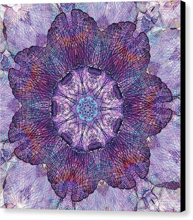 Water Iris Mandala - Canvas Print