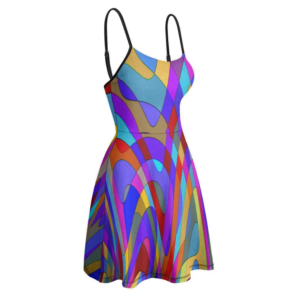 Colors Sling Short Dress Fashion Skirts