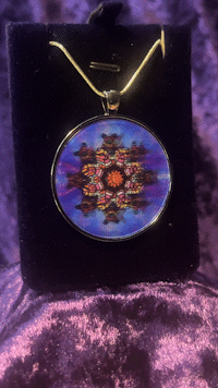 Glass Flower Large Pendant