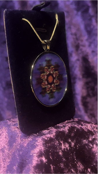Glass Flower Large Pendant