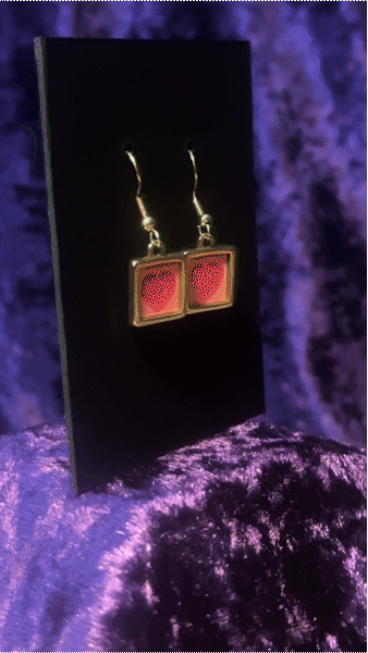Hearts Square Earrings