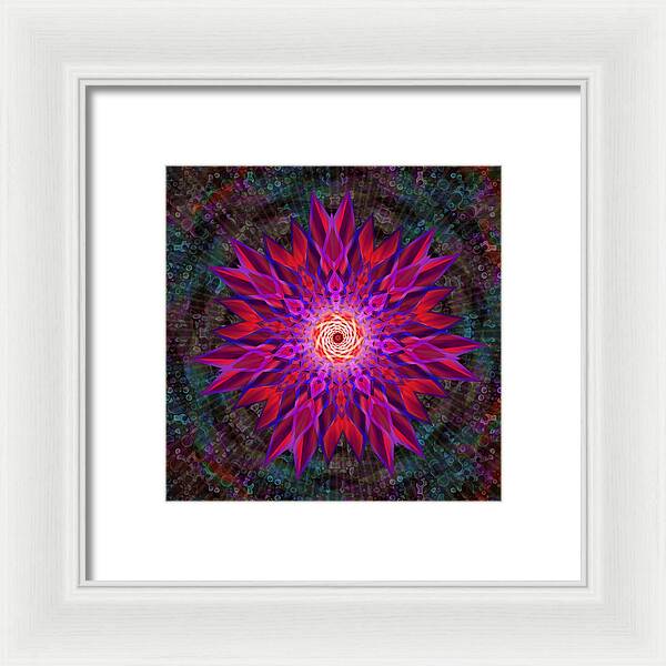 After the Rain Mandala - Framed Print