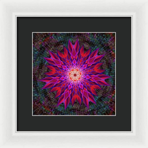 After the Rain Mandala - Framed Print