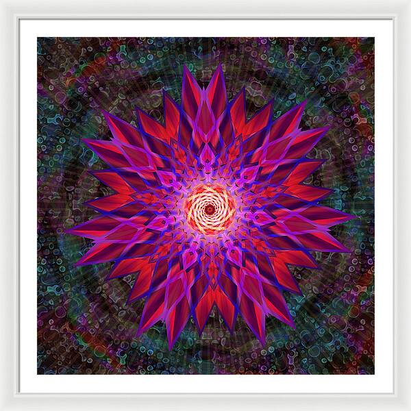 After the Rain Mandala - Framed Print