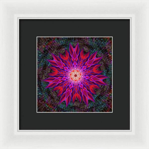 After the Rain Mandala - Framed Print