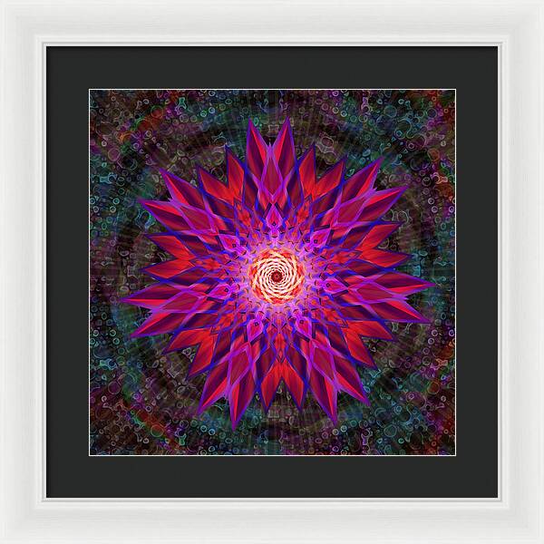 After the Rain Mandala - Framed Print