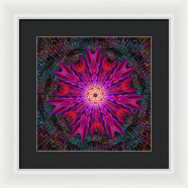 After the Rain Mandala - Framed Print