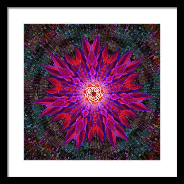 After the Rain Mandala - Framed Print