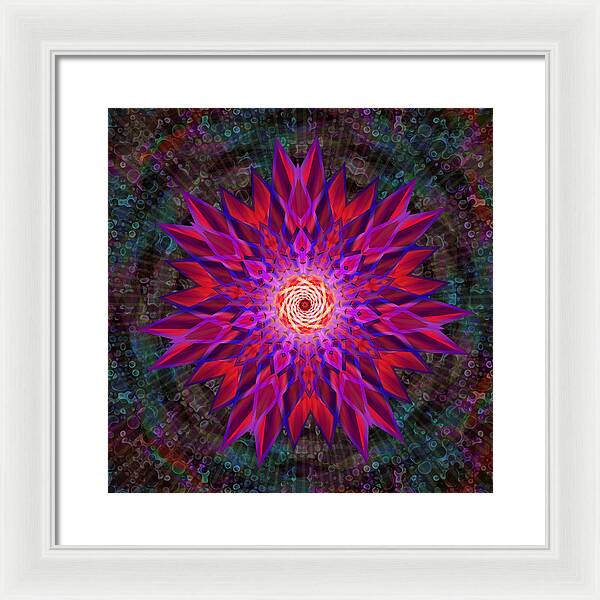 After the Rain Mandala - Framed Print