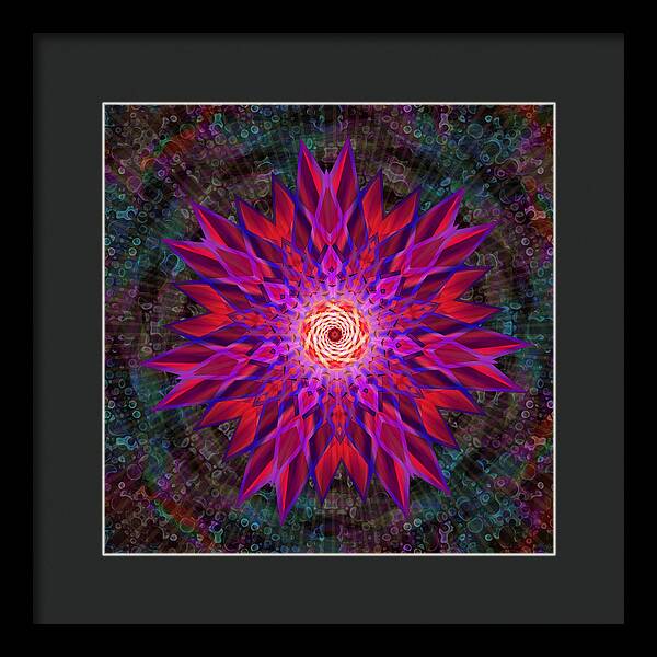 After the Rain Mandala - Framed Print