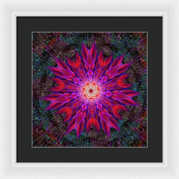 After the Rain Mandala - Framed Print