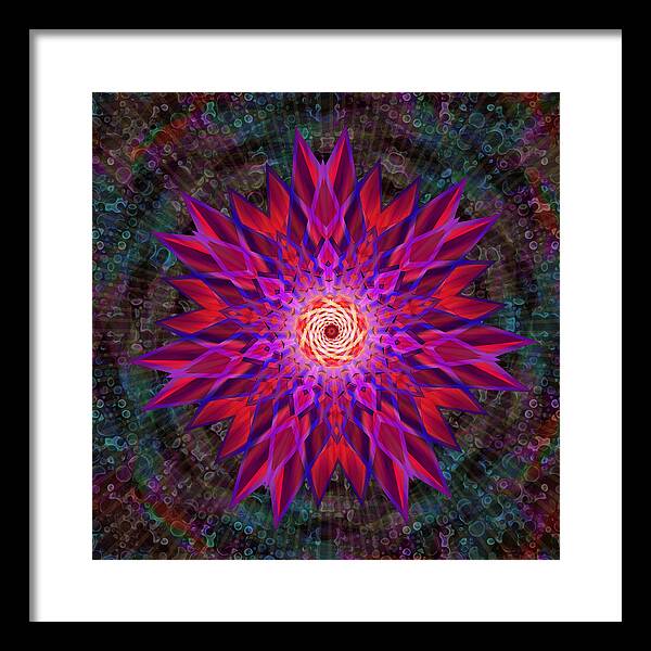 After the Rain Mandala - Framed Print