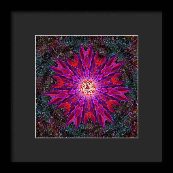 After the Rain Mandala - Framed Print