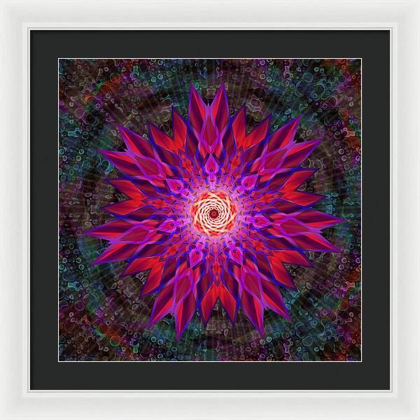 After the Rain Mandala - Framed Print