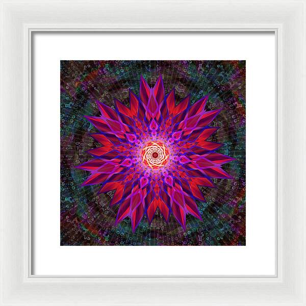 After the Rain Mandala - Framed Print