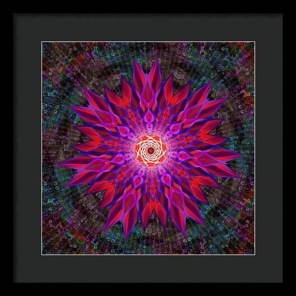 After the Rain Mandala - Framed Print