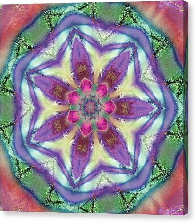 Center Rose Mandala - Canvas Print