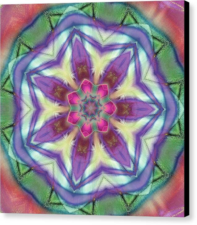 Center Rose Mandala - Canvas Print