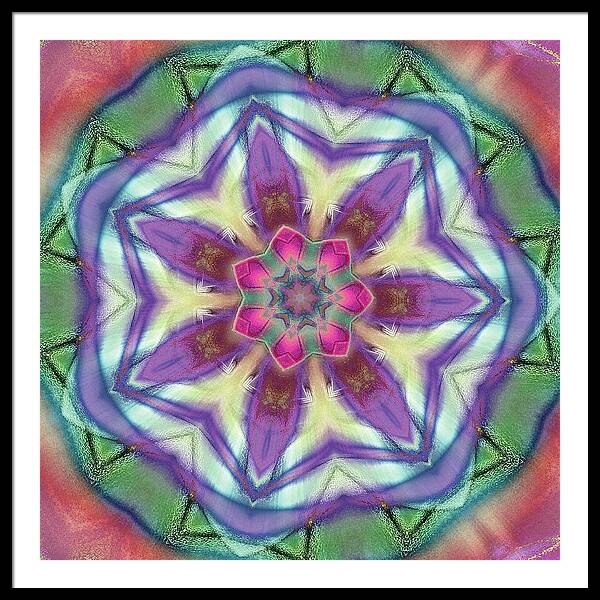 Center Rose Mandala - Framed Print