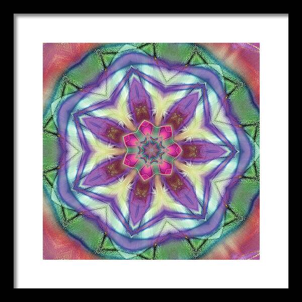 Center Rose Mandala - Framed Print