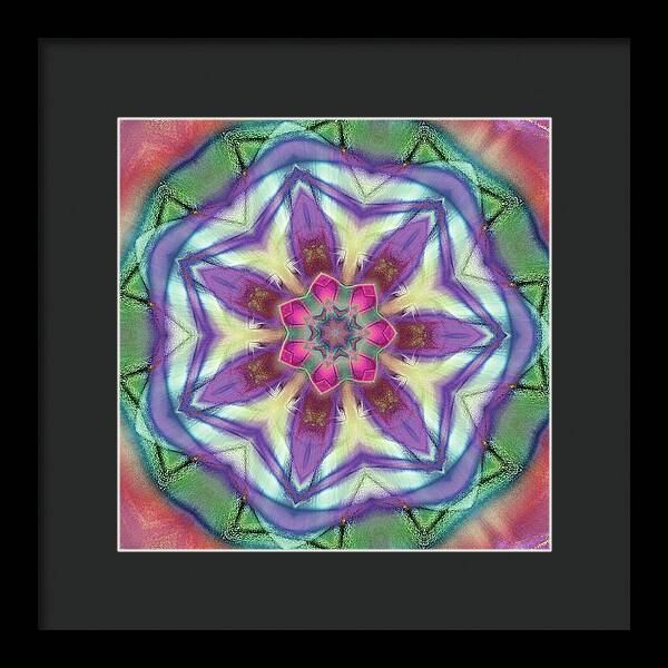 Center Rose Mandala - Framed Print