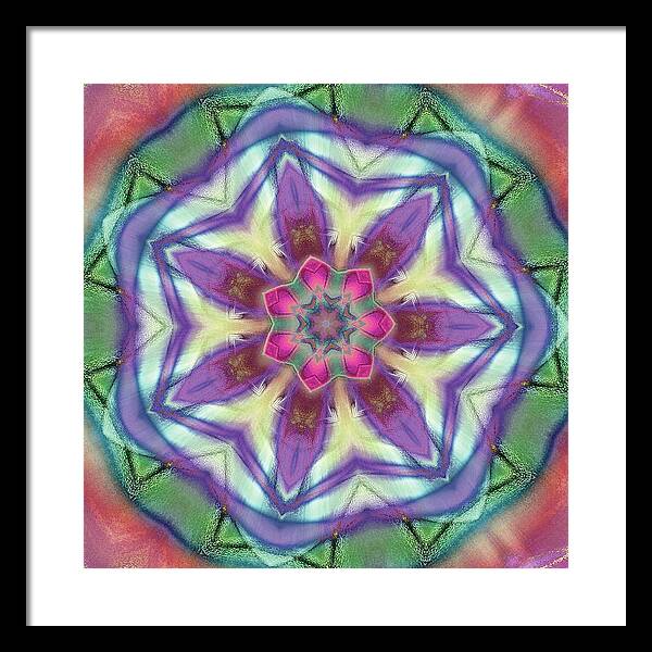 Center Rose Mandala - Framed Print