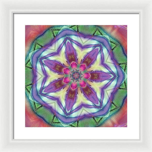 Center Rose Mandala - Framed Print