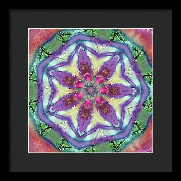 Center Rose Mandala - Framed Print