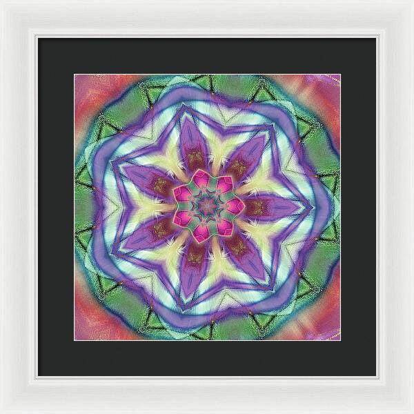 Center Rose Mandala - Framed Print