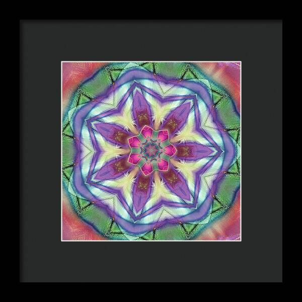 Center Rose Mandala - Framed Print