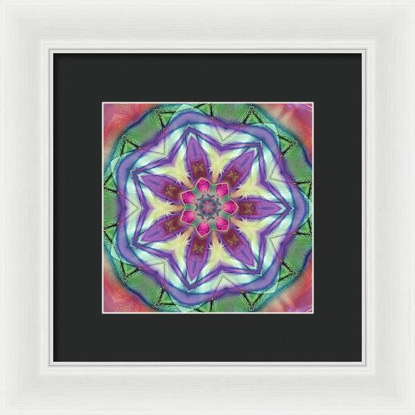 Center Rose Mandala - Framed Print