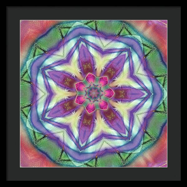 Center Rose Mandala - Framed Print