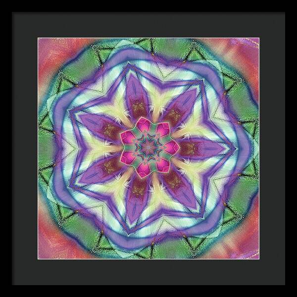 Center Rose Mandala - Framed Print