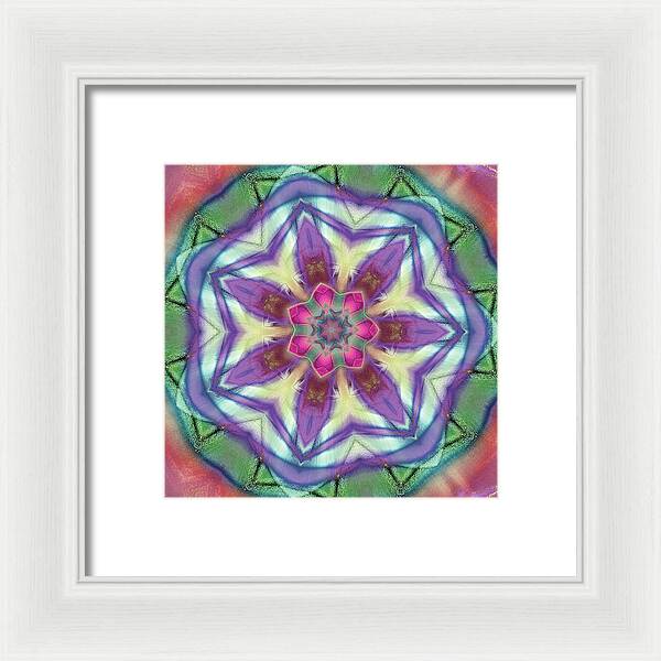 Center Rose Mandala - Framed Print