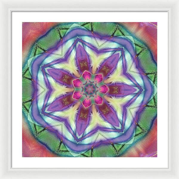Center Rose Mandala - Framed Print